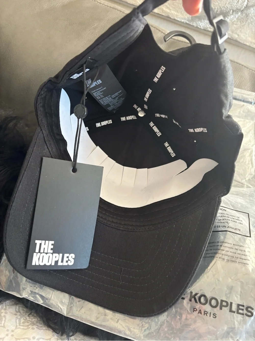 NWT- The Kooples Blk Baseball Cap - Unisex